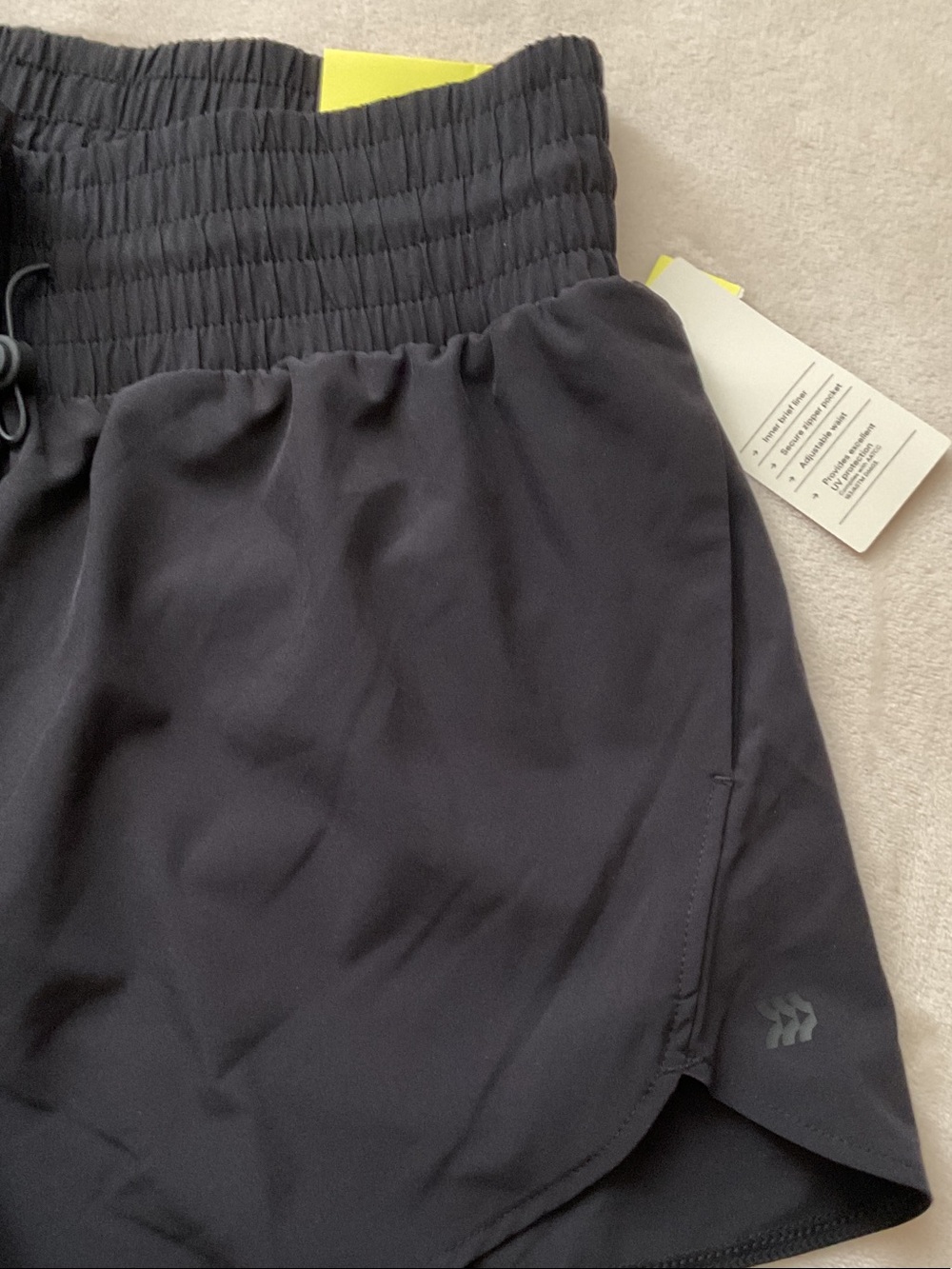 all in motion Black Athletic Shorts with Smocked Waist - Picture 3 of 5